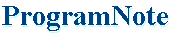 Program Note
